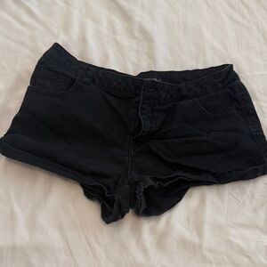 Women's Black Denim Shorts